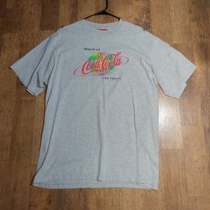 World of Coca-Cola las vegas 1997 vintage T grey L